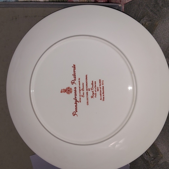 Vintage ERIC SLOANE PENNSYLVANIA PASTORALE ROYAL DOULTON PLATE 1977 - Picture 11 of 15